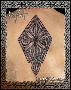 Diamond Lattice Celtic Tattoo Design 