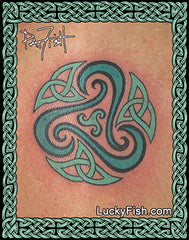 Surf Babe Celtic Tattoo Design by Pat Fish of LuckyFish.com