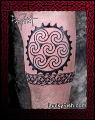 Sprocket Motion Celtic Cycling Tattoo Design