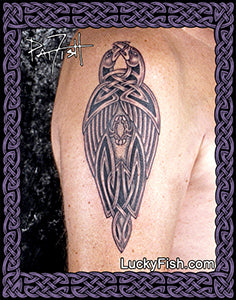 Dark Powers Celtic Bird Tattoo Design