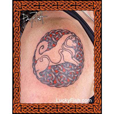 Icelandic Sheepdog Celtic Tattoo Design