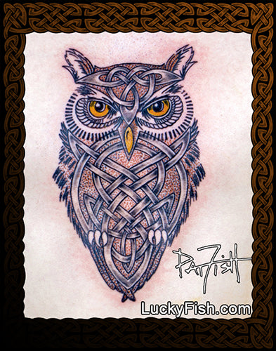 Celtic Owl Tattoo Design