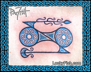 Pictish Woad Z-Rod Tattoo Design