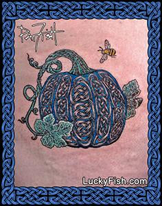Unique Celtic Pumpkin Tattoo Design