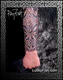 Celtic Knot Hero Forearm Sleeve Tattoo Design