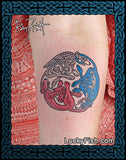 Animal Tattoo with Celtic Three Loves Design