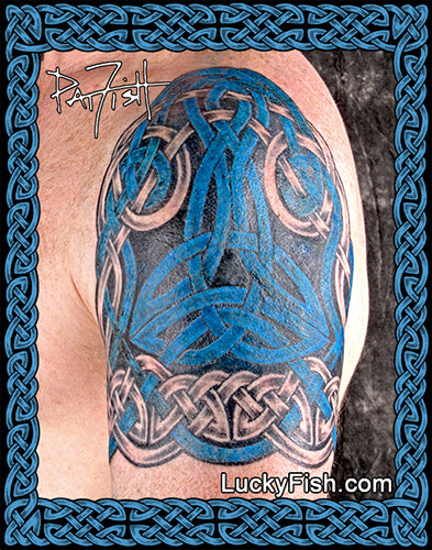 Triquetra Quarter Sleeve cover Celtic Tattoo Design