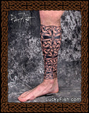 Celtic Shin Guard Wrap Tattoo Design