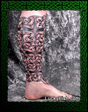 Celtic Shin Guard Warrior Tattoo Design