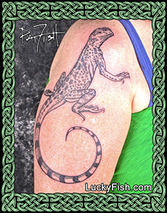 Zebra Tailed Lizard Tattoo Design
