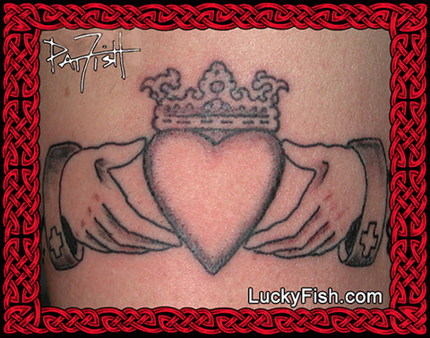 Claddagh Tribal Tattoo With Red Heart Royalty Free SVG Cliparts Vectors  And Stock Illustration Image 3951674