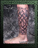 Kells Knot Leg Wrap Warrior Celtic Tattoo Design