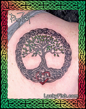 Tree Of Life Tattoo With Wolf drawing free image download