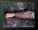Valiant Warrior Forearm Celtic Sleeve Tattoo Design
