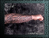 Valiant Forearm Celtic Battle Sleeve Tattoo Design