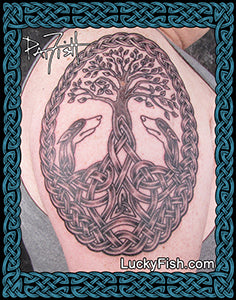 Hounds of Life Celtic Tattoo Shield Design 1
