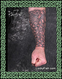 Heraldic Animal Sleeve Tattoo Design Celtic