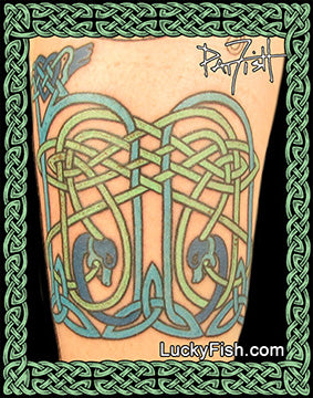 Illuminated M Celtic Tattoo Design