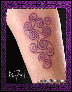 goddess spirals triskle tattoo