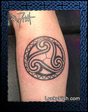 Celtic wave shield tattoo design