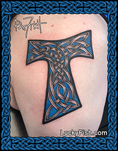 Cettic Tau Cross Tattoo Design