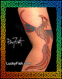 flaming phoenix tattoo design