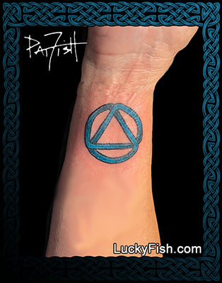 AA Tattoo Design (Alcoholics Anonymous Tattoo) as Celtic Symbol