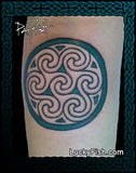 Aberlemno Cross Circle Celtic Spiral Tattoo Design