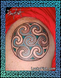 Aberlemno Cross Circle Celtic Spiral Tattoo Design
