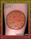 Aberlemno Cross Circle Celtic Tattoo Design Spirals