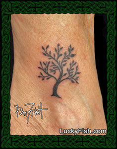 tiny tree of life tattoo design