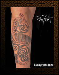 Winchester Bible Medieval Dragon Tattoo Design 1