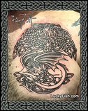 Protector Dragon Tattoo Design blackwork