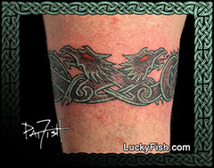Celtic Four Dragon Band Tattoo Design Pat Fish LuckyFishart