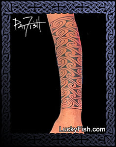 Spiral Sleeve Pictish Celtic Tattoo Design