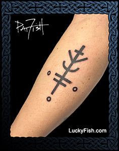 Nordic Luck Sigil Tattoo Design