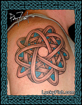 Atomic Orb Celtic Knot Tattoo Design