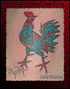 Cubist Cock Tattoo Design 1