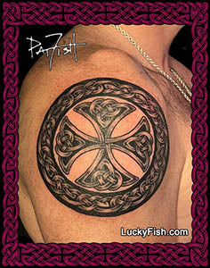 Ring of Kerry Cross Celtic Tattoo Design 2