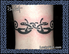 Cat Curl Celtic Tattoo Design