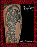 Eel Duel Knotwork Celtic Tattoo Design