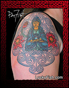 Kuan Yin Buddhist Tattoo Design