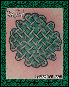 Fields of Green Celtic Knot Tattoo Design