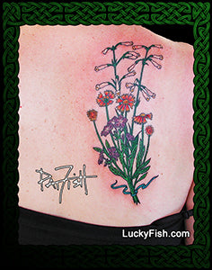 Oklahoma Wildflowers Tattoo Design