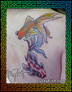 Living Jewels Fish Tattoo Design