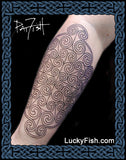 Shandwick Stone Spirals Celtic Tattoo Design