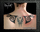 Tribal Water Wings Tattoo Design