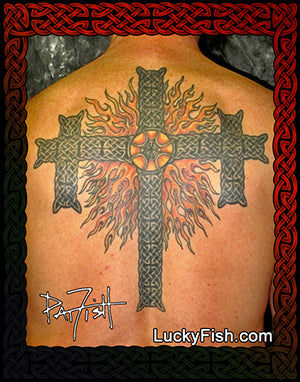 Byzantine Golgotha Cross Celtic Tattoo Design