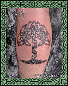 DNA Family Tree of Life Celtic Tattoo Design