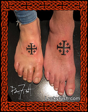 Jerusalem Cross tattoo design